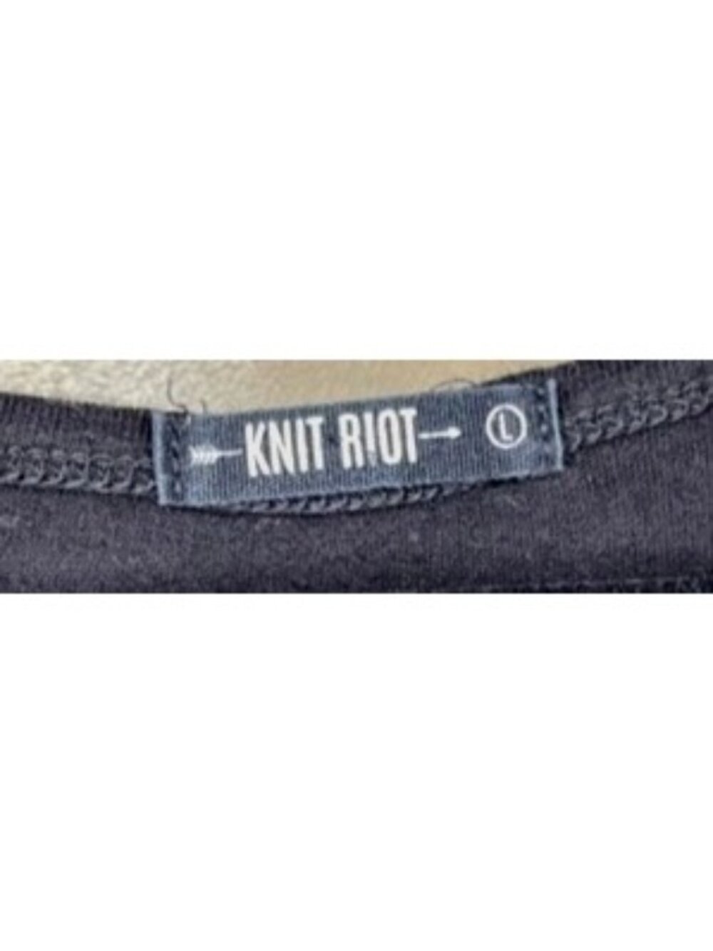Knit Riot Caffeine Queen Coffee Lover Distressed Women's Black Scoop Neck Tee - Picture 8 of 8